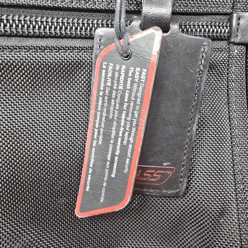 Tumi Alpha T Pass Expandable Laptop Briefcase Bag‎ Black Business Travel